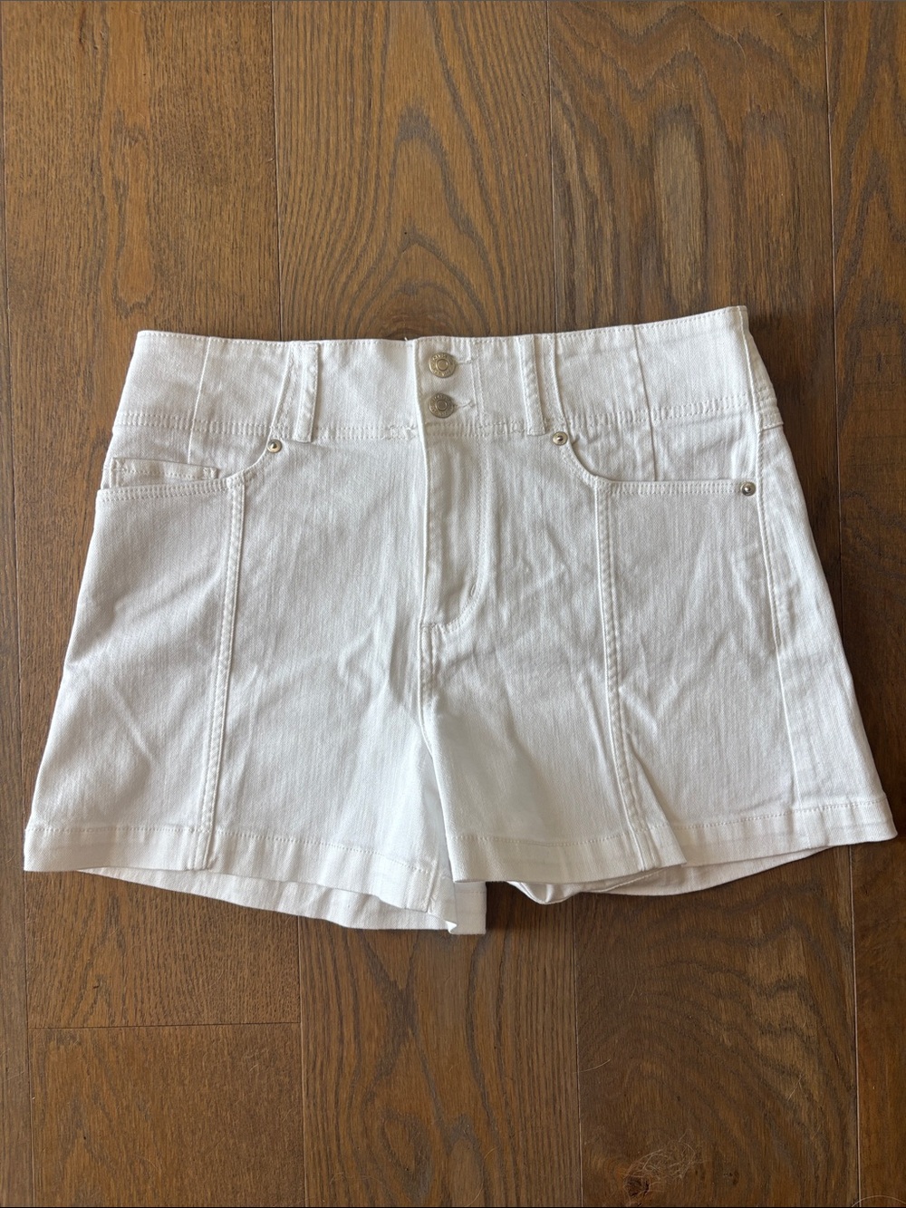 LOFT White High-Waist Casual Shorts